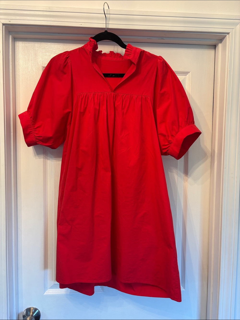 Bright pink Girls' Puff-Sleeve Dress